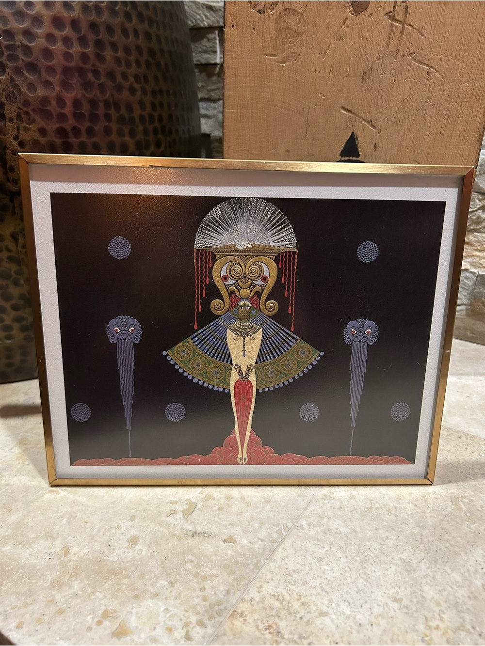 ERTE Vintage Book Print- “Salome” Framed Art